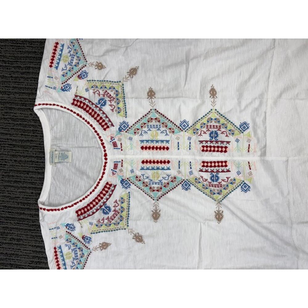 NWT New Sundance Catalog Embroidered Tonal Modern Tribe Blouse XL - Picture 2 of 6